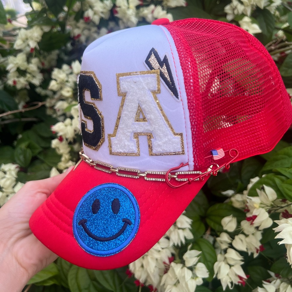 Custom Patchwork Trucker Hat “Usa” - image 2